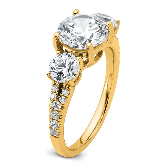 Gold Lab Grown Diamond 3-Stone Ring