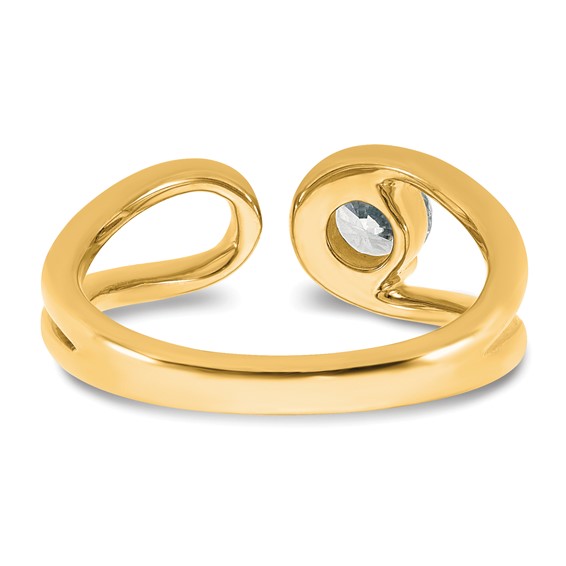 True Origin 14K Yellow Gold 1/2 carat Lab Grown Diamond VS+ F+ Complete Band