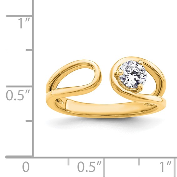 True Origin 14K Yellow Gold 1/2 carat Lab Grown Diamond VS+ F+ Complete Band