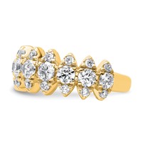 True Origin 14K Yellow Gold 2.38 Carat Lab Grown Diamond VS+ F+ Complete Band view 3