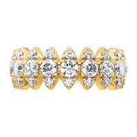 True Origin 14K Yellow Gold 2.38 Carat Lab Grown Diamond VS+ F+ Complete Band view 4