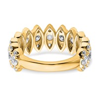 True Origin 14K Yellow Gold 2.38 Carat Lab Grown Diamond VS+ F+ Complete Band view 5