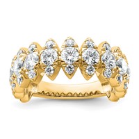 True Origin 14K Yellow Gold 2.38 Carat Lab Grown Diamond VS+ F+ Complete Band view 1