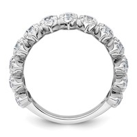 True Origin 14K White Gold 2.38 Carat Lab Grown Diamond VS+ F+ Complete Band view 2