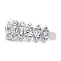 True Origin 14K White Gold 2.38 Carat Lab Grown Diamond VS+ F+ Complete Band view 3