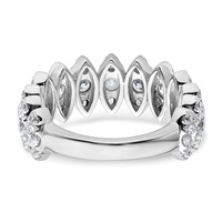 True Origin 14K White Gold 2.38 Carat Lab Grown Diamond VS+ F+ Complete Band view 5