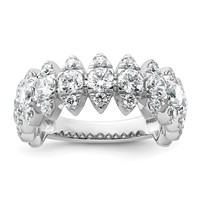 True Origin 14K White Gold 2.38 Carat Lab Grown Diamond VS+ F+ Complete Band view 1