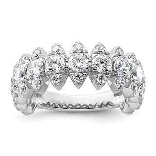 True Origin 14K White Gold 2 3/8 carat Lab Grown Diamond VS+ F+ Complete Band