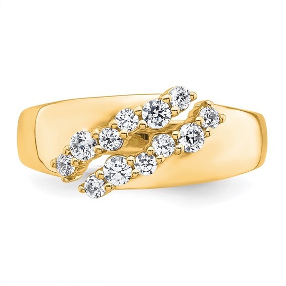 True Origin 14K Yellow Gold 3/8 carat Lab Grown Diamond VS+ F+ Complete Band