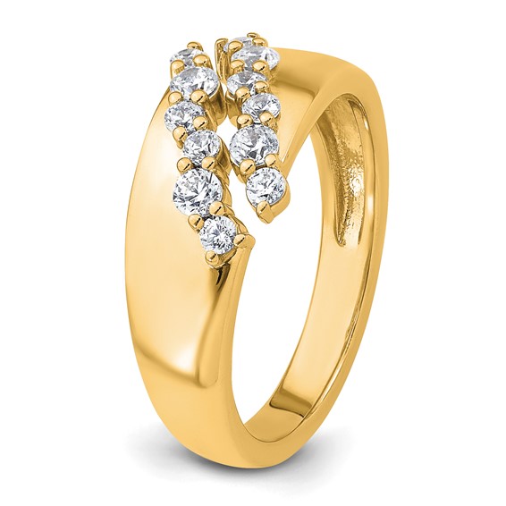 True Origin 14K Yellow Gold 3/8 carat Lab Grown Diamond VS+ F+ Complete Band