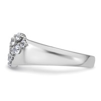 True Origin 14K White Gold 0.38 Carat Lab Grown Diamond VS+ F+ Complete Band view 3