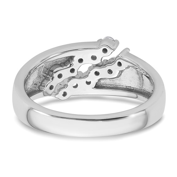 True Origin 14K White Gold 3/8 carat Lab Grown Diamond VS+ F+ Complete Band