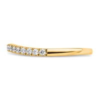 True Origin 14K Yellow Gold 0.50 Carat Lab Grown Diamond VS+ F+ Set of Two Complete Wedding Bands view 3