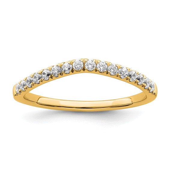 True Origin 14K Yellow Gold 1/2 carat Lab Grown Diamond VS+ F+ Set of Two Complete Wedding Bands
