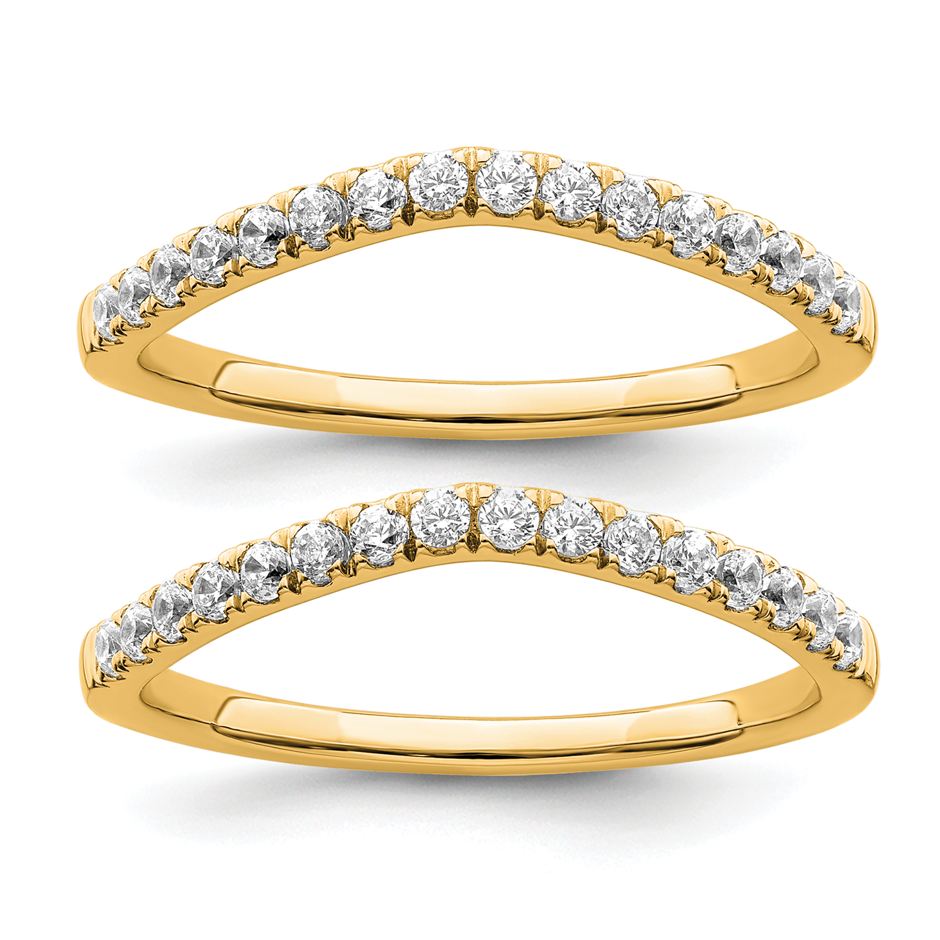 True Origin 14k 1/2 carat Lab Grown Diamond VS DEF Set of Two Wedding Bands (RM11001B-048-LD)