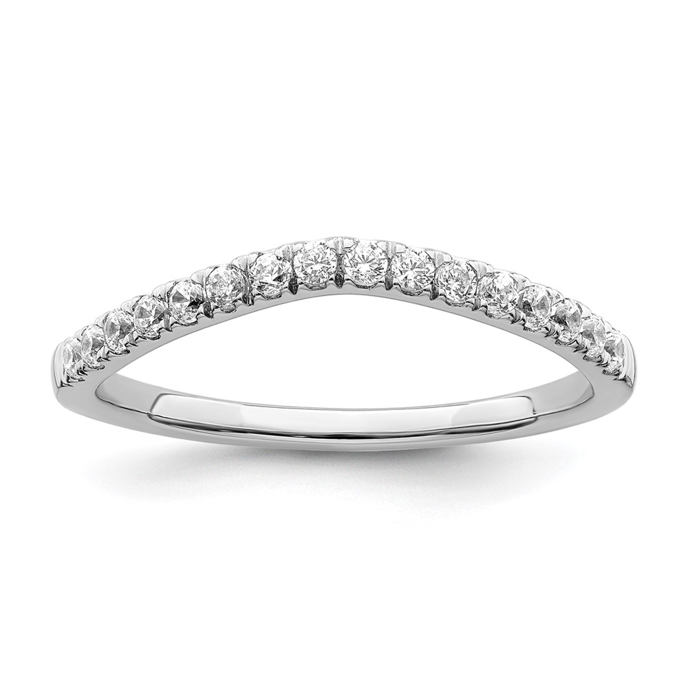 True Origin 14k White Gold 1/2 carat Lab Grown Diamond VS DEF Set of Two Wedding Bands (RM11002B-048-WLD)