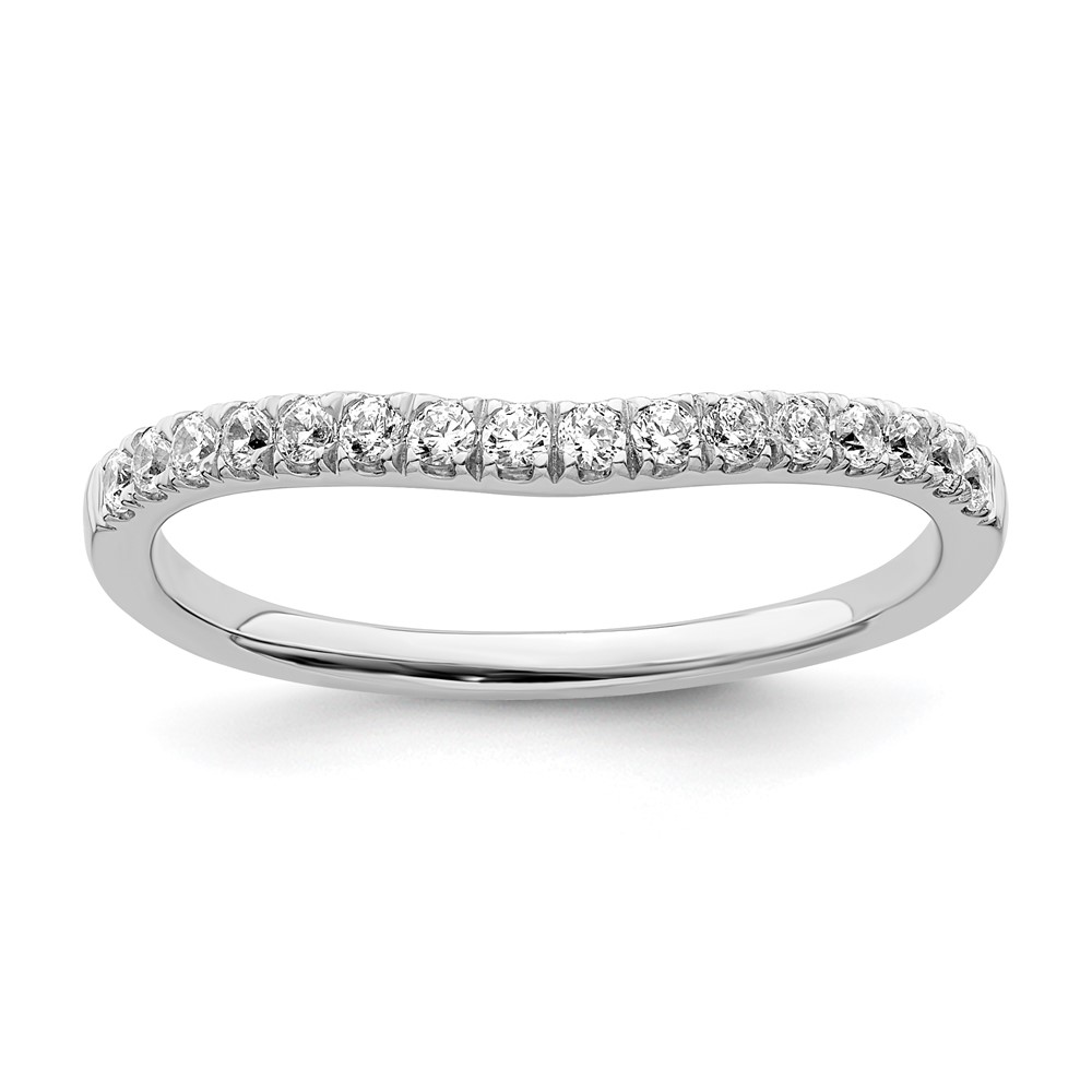 True Origin 14k White Gold 1/2 carat Lab Grown Diamond VS DEF Set of Two Wedding Bands (RM11002B-048-WLD)