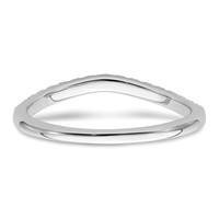 True Origin 14K White Gold 0.50 Carat Lab Grown Diamond VS+ F+ Set of Two Complete Wedding Bands view 5