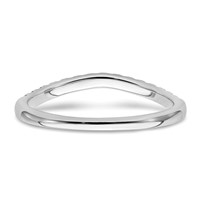 True Origin 14K White Gold 0.50 Carat Lab Grown Diamond VS+ F+ Set of Two Complete Wedding Bands view 5