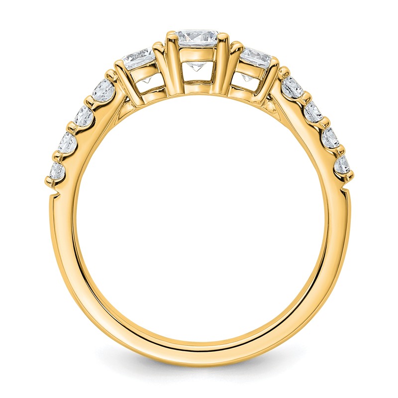 True Origin 14k 1 carat Lab Grown Diamond VS D E F Complete Three Stone Ring