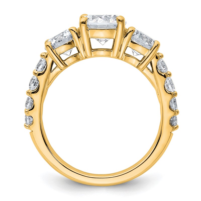 True Origin 14k 3 carat Lab Grown Diamond VS D E F Complete Three Stone Ring