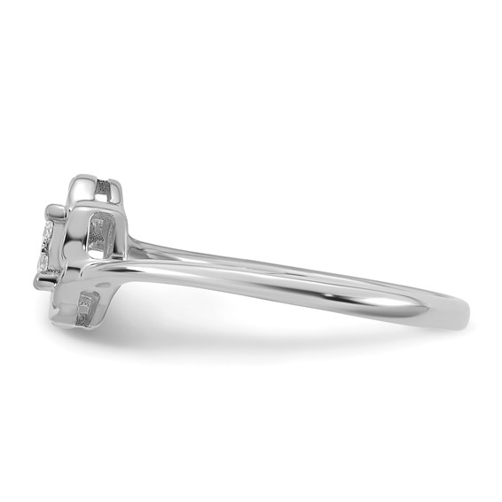 14k White Gold Complete Diamond Cluster Round Engagement Ring