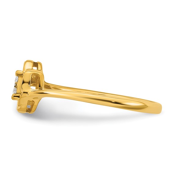 14k Complete Diamond Cluster Round Engagement Ring