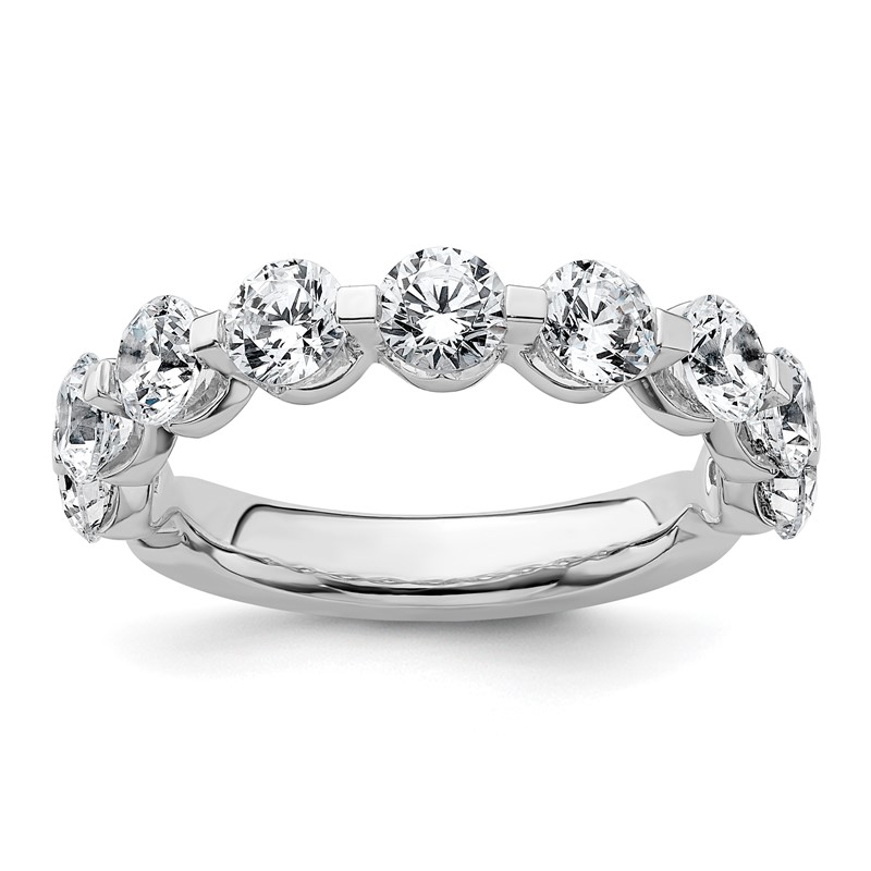 True Origin 14k White Gold 2 1/4 carat Lab Grown Diamond VS D E F Complete Nine Stone Ring