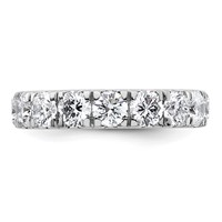 True Origin 14K White Gold 3 Carat Lab Grown Diamond VS+ F+ Complete Round Eleven Stone Ring view 4