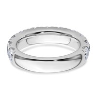 True Origin 14K White Gold 3 Carat Lab Grown Diamond VS+ F+ Complete Round Eleven Stone Ring view 5