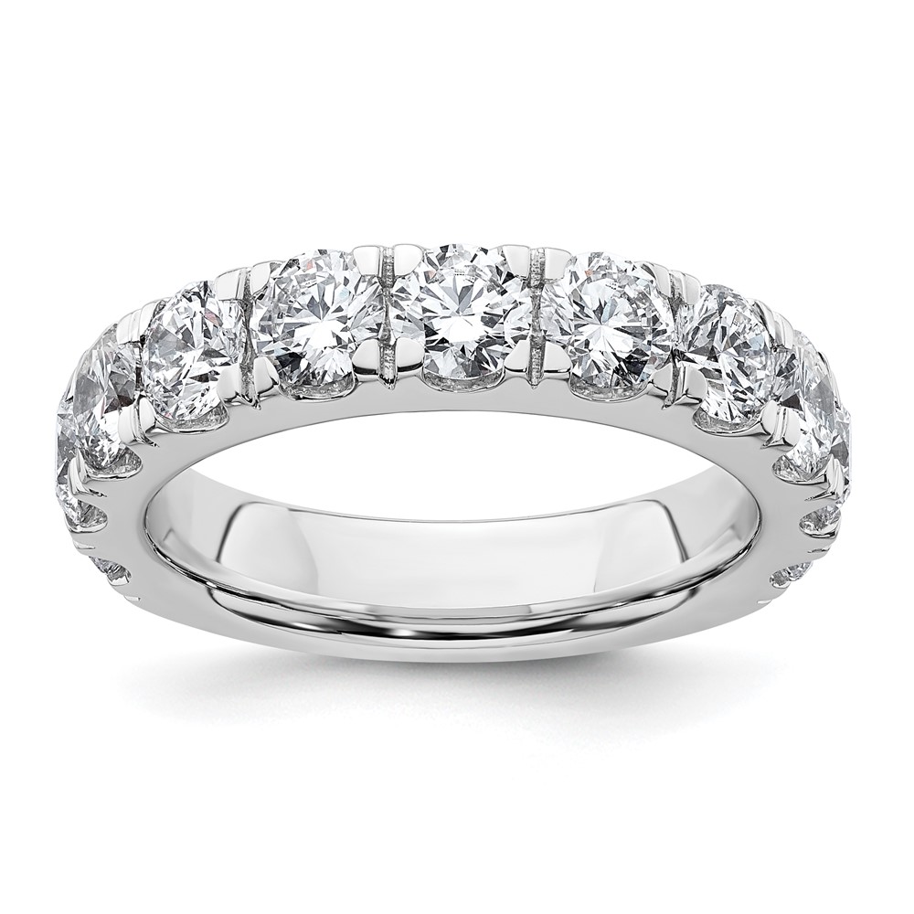 True Origin 14K White Gold 3 Carat Lab Grown Diamond VS+ F+ Complete Round Eleven Stone Ring