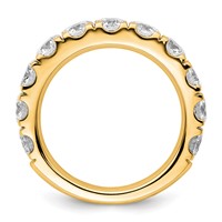 True Origin 14K Yellow Gold 3 Carat Lab Grown Diamond VS+ F+ Complete Round Eleven Stone Ring view 2