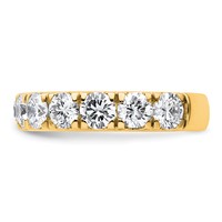 True Origin 14K Yellow Gold 3 Carat Lab Grown Diamond VS+ F+ Complete Round Eleven Stone Ring view 3