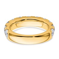 True Origin 14K Yellow Gold 3 Carat Lab Grown Diamond VS+ F+ Complete Round Eleven Stone Ring view 5