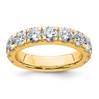 True Origin 14K Yellow Gold 3 Carat Lab Grown Diamond VS+ F+ Complete Round Eleven Stone Ring view 1