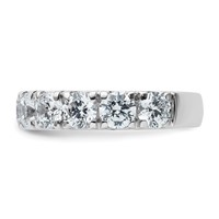 True Origin 14K White Gold 4 Carat Lab Grown Diamond VS+ F+ Complete Round Eleven Stone Ring view 3