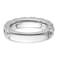 True Origin 14K White Gold 4 Carat Lab Grown Diamond VS+ F+ Complete Round Eleven Stone Ring view 5