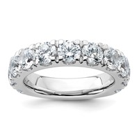 True Origin 14K White Gold 4 Carat Lab Grown Diamond VS+ F+ Complete Round Eleven Stone Ring view 1