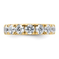 True Origin 14K Yellow Gold 4 Carat Lab Grown Diamond VS+ F+ Complete Round Eleven Stone Ring view 4