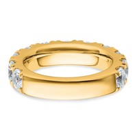 True Origin 14K Yellow Gold 4 Carat Lab Grown Diamond VS+ F+ Complete Round Eleven Stone Ring view 5