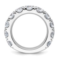 True Origin 14K White Gold 5 Carat Lab Grown Diamond VS+ F+ Complete Round Eleven Stone Ring view 2