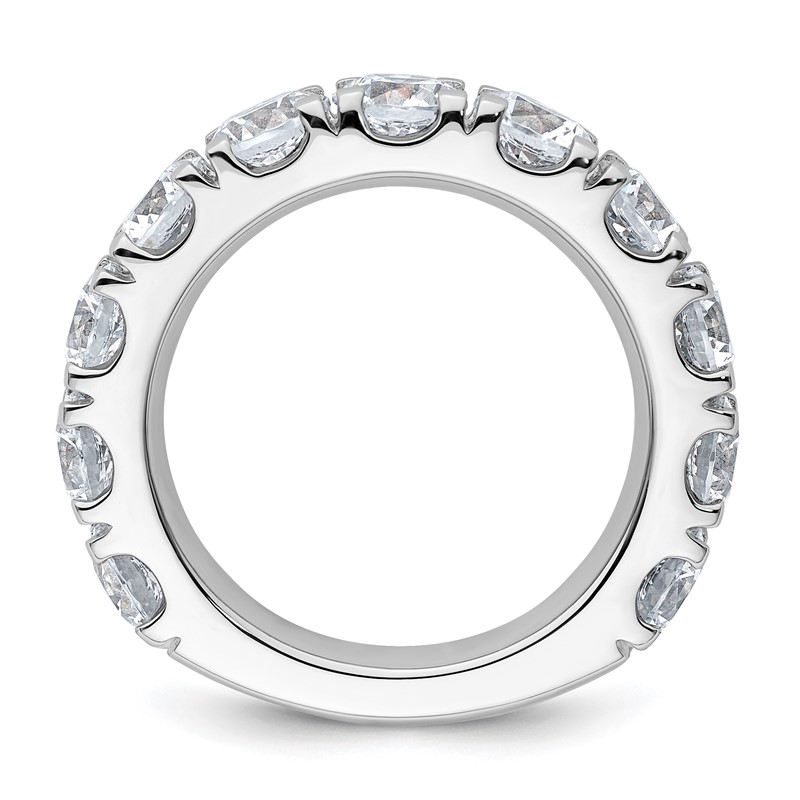 True Origin 14k White Gold 5 carat Lab Grown Diamond VS D E F Complete Eleven Stone Ring