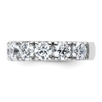 True Origin 14K White Gold 5 Carat Lab Grown Diamond VS+ F+ Complete Round Eleven Stone Ring view 3