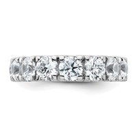 True Origin 14K White Gold 5 Carat Lab Grown Diamond VS+ F+ Complete Round Eleven Stone Ring view 4