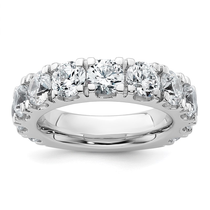 True Origin 14k White Gold 5 carat Lab Grown Diamond VS D E F Complete Eleven Stone Ring