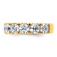 True Origin 14K Yellow Gold 5 Carat Lab Grown Diamond VS+ F+ Complete Round Eleven Stone Ring view 3