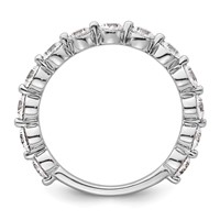 True Origin 14K White Gold 1.50 Carat Lab Grown Diamond VS+ F+ Complete Round Thirteen Stone Ring view 2