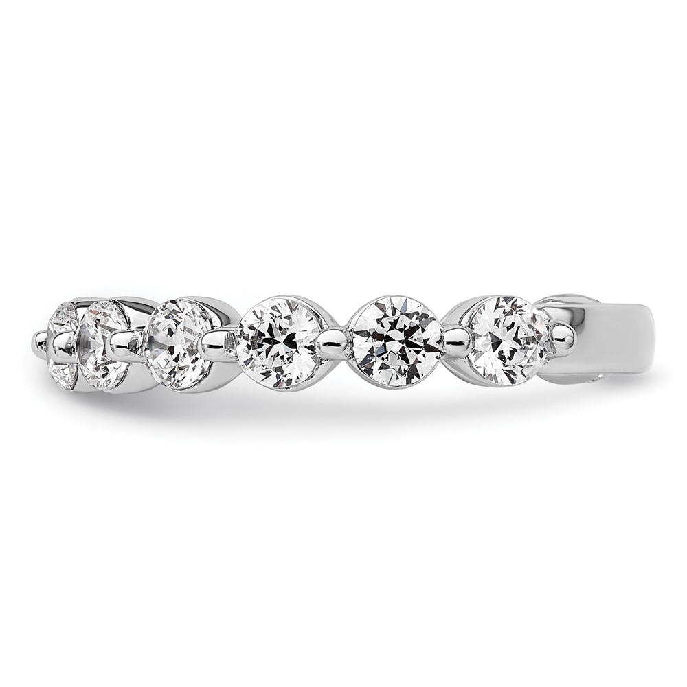 True Origin 14k White Gold 1 1/2 carat Lab Grown Diamond VS D E F Complete Thirteen Stone Ring (RM11020B-150-WLD)
