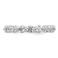 True Origin 14K White Gold 1.50 Carat Lab Grown Diamond VS+ F+ Complete Round Thirteen Stone Ring view 4