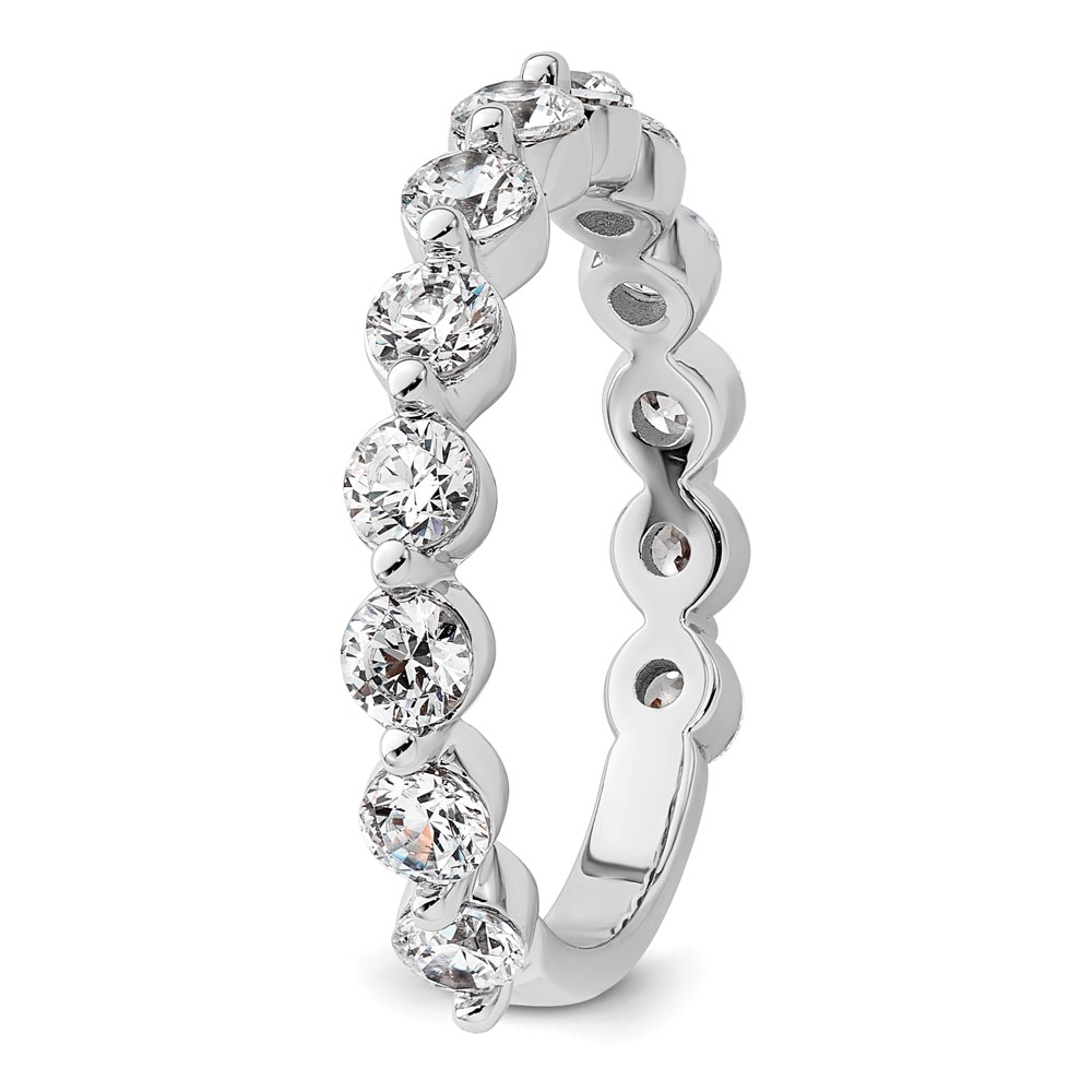 True Origin 14k White Gold 1 1/2 carat Lab Grown Diamond VS D E F Complete Thirteen Stone Ring (RM11020B-150-WLD)